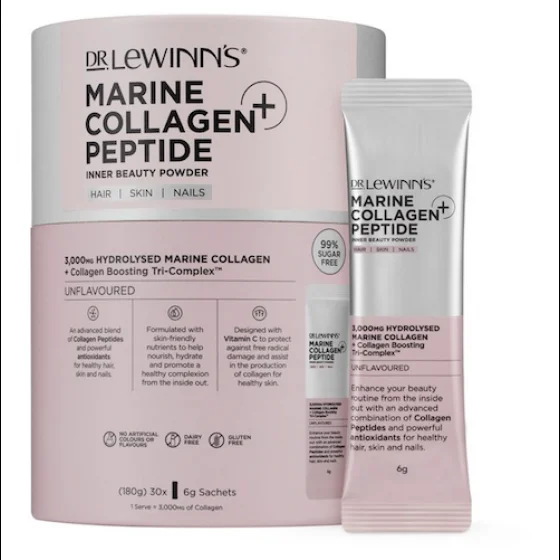 Dr. LeWinn’s Marine Collagen Peptide+ Inner Beauty Powder 30s*6g 莱文医生胶原蛋白美容粉 30包*6g【保质期2027/05】